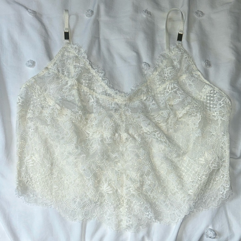 Aerie Lace See Through Tank Top